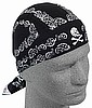 Black Skull Paisley, Standard Headwrap